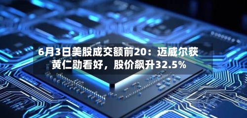 6月3日美股成交额前20：迈威尔获黄仁勋看好，股价飙升32.5%-第3张图片