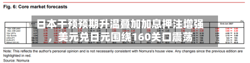 日本干预预期升温叠加加息押注增强，美元兑日元围绕160关口震荡-第3张图片