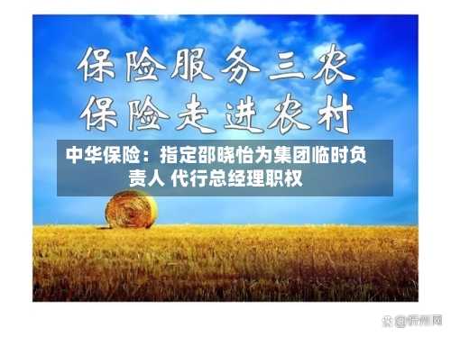 中华保险:指定邵晓怡为集团临时负责人 代行总经理职权-第2张图片