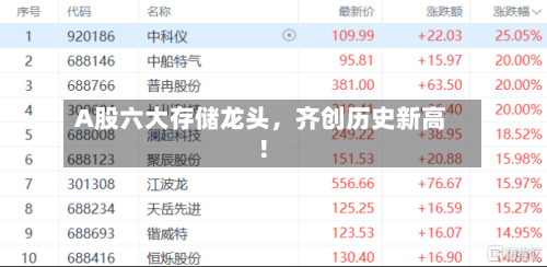 A股六大存储龙头	，齐创历史新高！-第2张图片