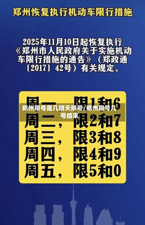 郑州限号是几明天限号/郑州限号几号结束