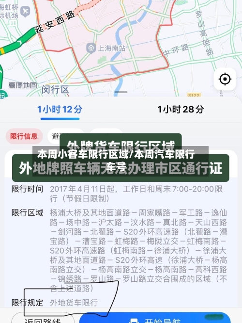 本周小客车限行区域/本周汽车限行车号-第2张图片
