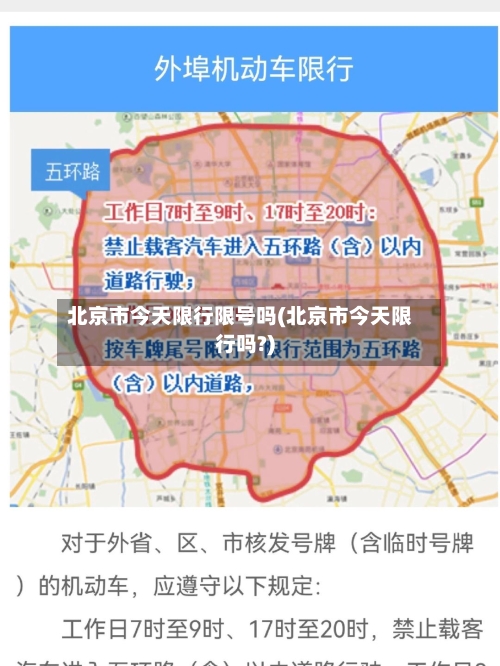 北京市今天限行限号吗(北京市今天限行吗?)