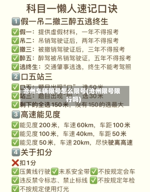 沧州车辆限号怎么限号(沧州限号限行吗)