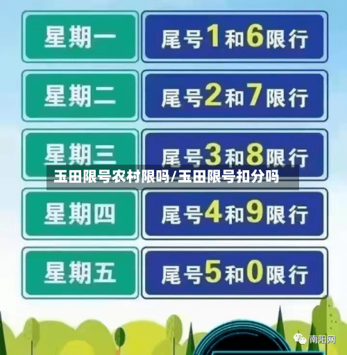 玉田限号农村限吗/玉田限号扣分吗-第2张图片