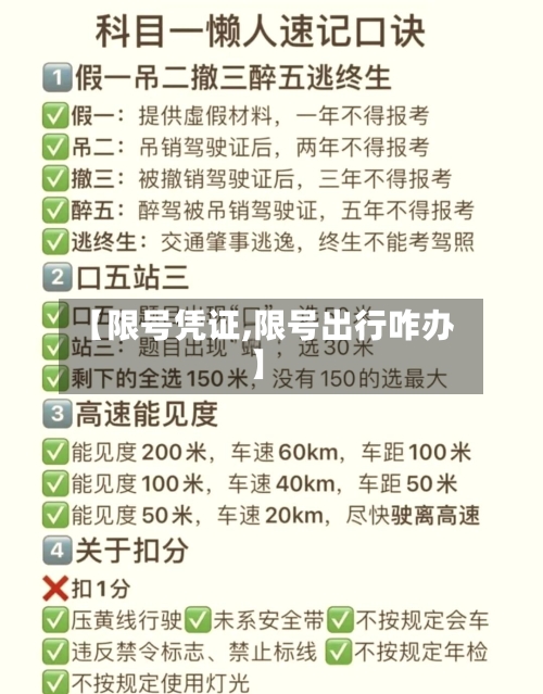 【限号凭证,限号出行咋办】